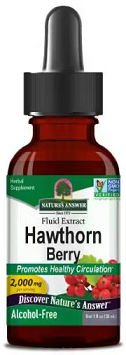 Hawthorne, Alcohol-Free, 2000 mg, 1 fl oz (30 ml) - Nature's Answer