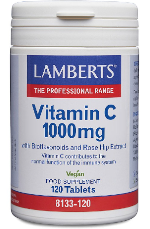 Vitamin C 1000mg with Bioflavonoids and Rose Hip Extract - 120 Tablets - Lamberts
