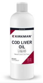 Cod Liver Oil Liquid, Lemon Lime Flavour, 8oz - Kirkman Labs