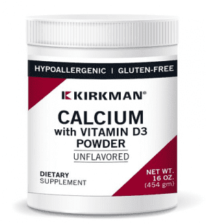 Calcium with Vitamin D3 Powder 454g, Kirkman Labs (Hypoallergenic)