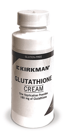 Bottle of Glutathione Cream 2oz - Kirkman Laboratories on a white background