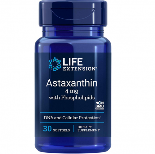 Astaxanthin with Phospholipids, 4 mg, 30 Softgels - Life Extension