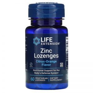 Zinc Lozenges (Citrus-Orange Flavour) 60 Lozenges - Life Extension