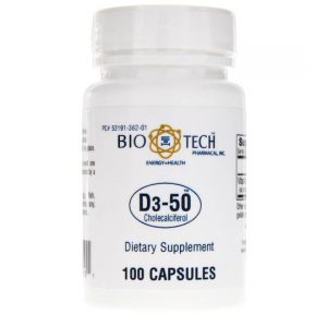 D3-50 (D-3) 50,000 IU 100 caps - Bio-Tech
