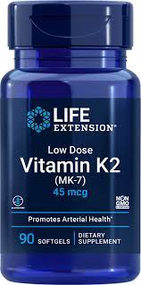 Low Dose Vitamin K2, 45 mcg, 90 Softgels - Life Extension