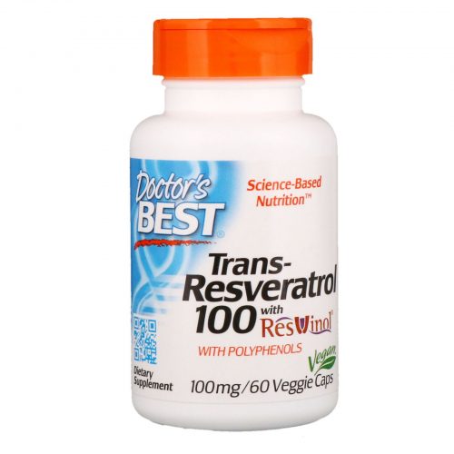 Trans-Resveratrol with Resvinol, 100mg, 60 Capsules - Doctor's Best