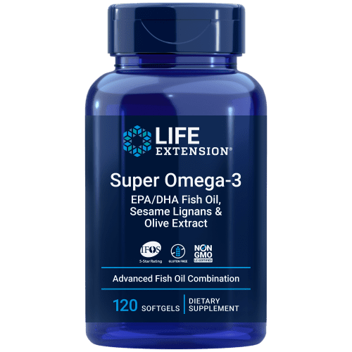 Super Omega-3, EPA/DHA with Sesame Lignans & Olive Fruit Extract - 120 Softgels - Life Extension