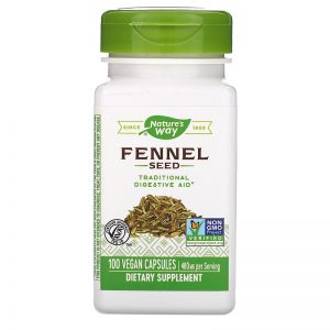Fennel Seed 480 mg, 100 Vegan Capsules - Natures Way