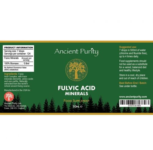 Fulvic Acid Minerals, 50 ml - Ancient Purity