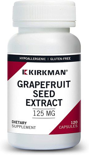 Grapefruit Seed Extract 125mg (Hypoallergenic), 120 Capsules - Kirkman Laboratories