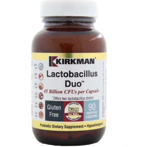 Lactobacillus Duo (Hypoallergenic), 90 Capsules - Kirkman Laboratories