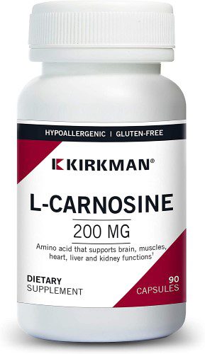 L-Carnosine 200mg (Hypoallergenic), 90 Capsules - Kirkman Laboratories