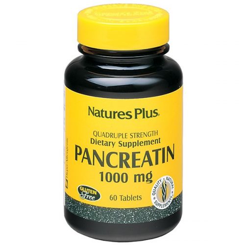 Pancreatin, 1000 mg, 60 Tablets - Nature's Plus