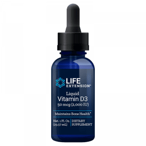 Liquid Vitamin D3, 50mcg (2,000 IU), 1 fl oz (30ml) - Life Extension