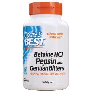 Betaine HCL, Pepsin and Gentian Bitters, 360 Capsules - Doctor's Best