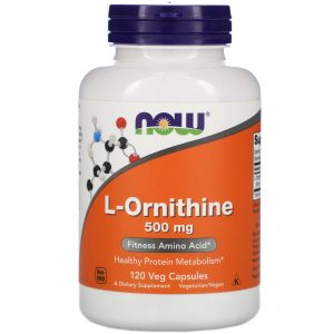 L-Ornithine 500mg, 120 Capsules - Now Foods