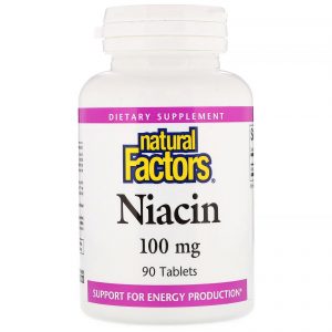 Niacin 100mg, 90 Tablets - Natural Factors