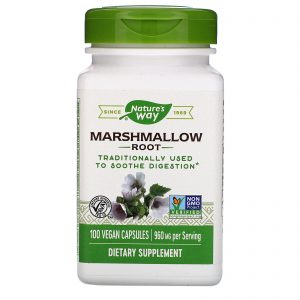 Marshmallow Root 960mg, 100 Vegan Capsules - Nature's Way