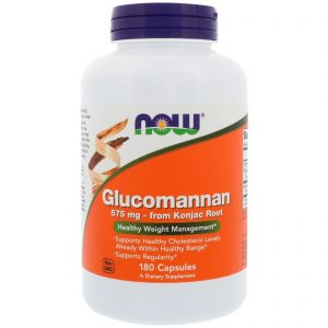 Glucomannan 575mg, 180 Capsules - Now Foods