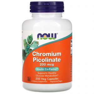 Chromium Picolinate, 200mcg, 250 Capsules - Now Foods