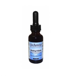 Black bottle of Methyl-Mate (Vitamin B12 as Methylcobalamin) 30ml - New Beginnings *Includes Nasal Spray Bottle*