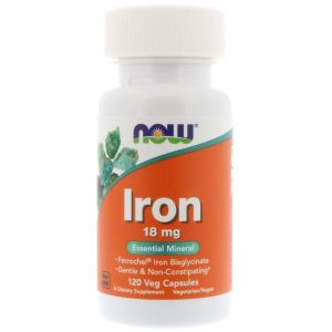 Iron, 18mg, 120 Veggie Caps - Now Foods