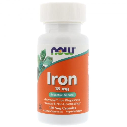 Iron, 18mg, 120 Veggie Caps - Now Foods