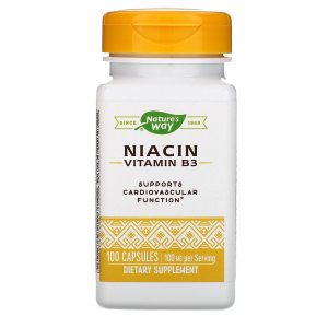 Niacin 100 mg, Nicotinic Acid, 100 Capsules - Nature's Way