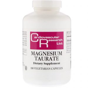 Magnesium Taurate, 180 Capsules - Cardiovascular Research
