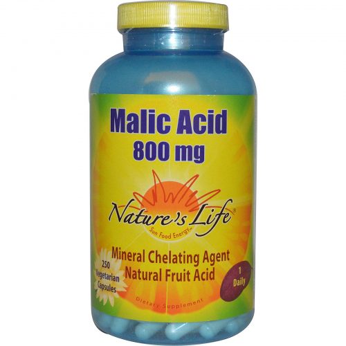 Malic Acid, 800 mg, 250 Veggie Caps - Nature's Life