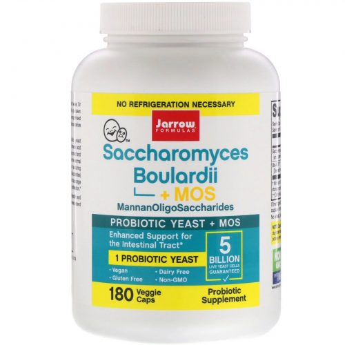 Saccharomyces Boulardii + MOS, 180 Capsules - Jarrow Formulas