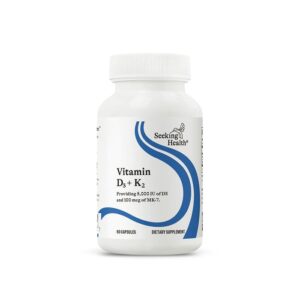 Vitamin D3 (D-3) + K2 - 60 Vegetarian Capsules - Seeking Health