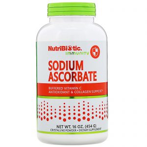 Sodium Ascorbate, Crystalline Powder, 454g - NutriBiotic