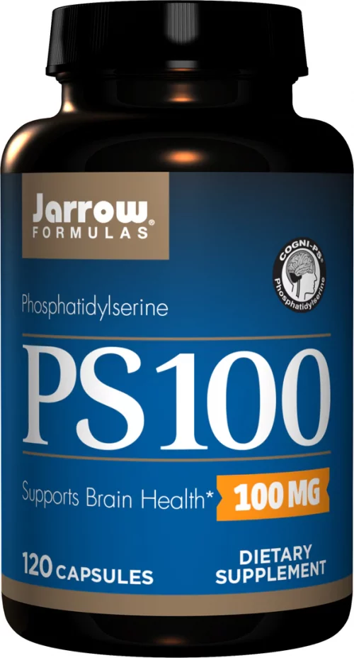 Side View of PS100, Phosphatidylserine (Contains SOY) 100 mg, 120 Capsules - Jarrow.