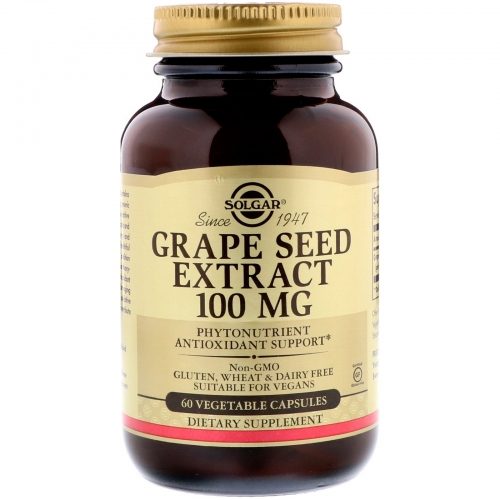 Grape Seed Extract, 100 mg, 60 Vegetable Capsules - Solgar