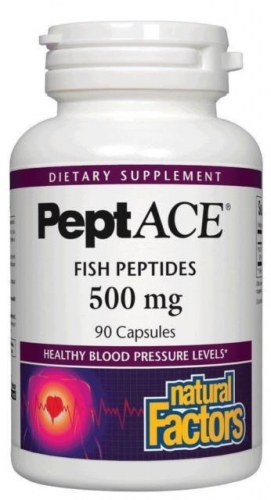 PeptACE, Fish Peptides, 500 mg, 90 Capsules - Natural Factors