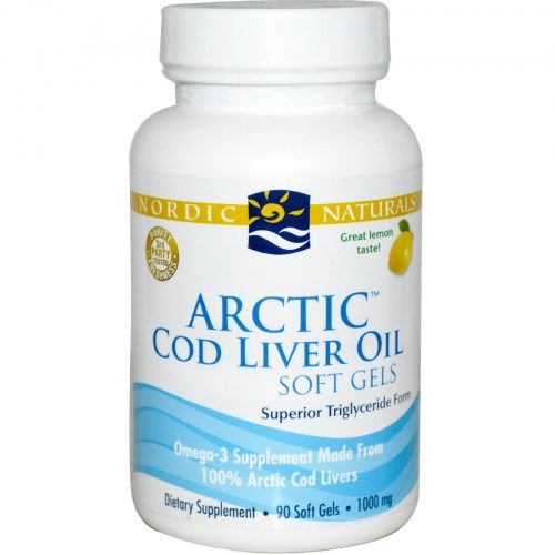 Arctic Cod Liver Oil, Lemon Flavour, 1000 mg, 90 Soft Gels - Nordic Naturals