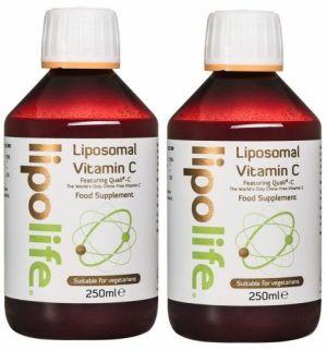 Lipolife Gold - formulated with Quali-C - Liposomal Vitamin C - 2 x 250ml  - Double Pack