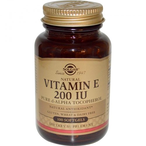 Vitamin E, 200 IU- 100 Softgels - Solgar
