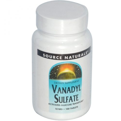 Vanadyl Sulfate, 10 mg, 100 Tablets - Source Naturals