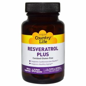 Resveratrol Plus, 60 Vegan Caps - Country Life