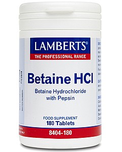 Betaine HCl 324mg /Pepsin 5mg - 180 Tablets - Lamberts
