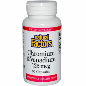 Chromium & Vanadium, 125 mcg, 90 Capsules - Natural Factors