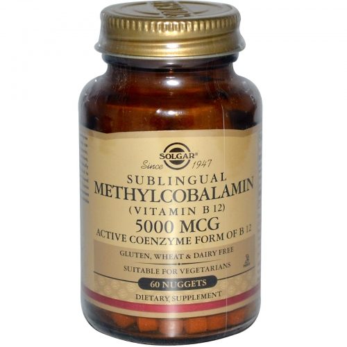 Sublingual Methylcobalamin, 5000 mcg, 60 Nuggets - Solgar