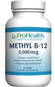 Methyl B-12 / B12 - 5000 mcg (5mg) , 60 sublingual tablets -  ProHealth - SOI**