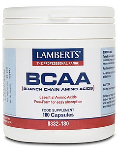 BCAA - Branch Chain Amino Acids - 180 Caps - Lamberts
