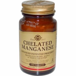 Chelated Manganese, 100 Tablets - Solgar