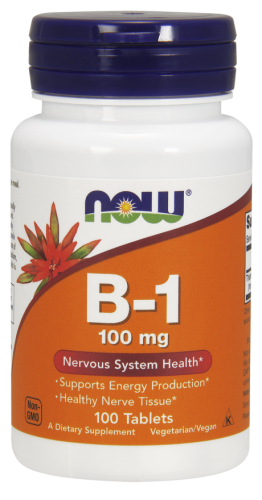 B-1, 100 mg, 100 Tablets - Now Foods