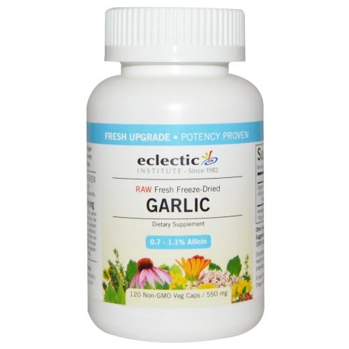 Garlic, 550 mg, 120 Non-GMO Veggie Caps -Eclectic Institute