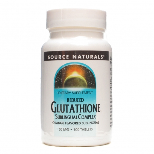 Reduced Glutathione Complex, Orange Flavored, 50 mg, 100 BioLingual Lozenges - Source Naturals